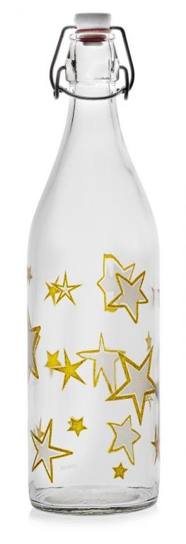Bottiglia da Tavola Acqua in Vetro con Tappo Ermetico Astro 1 Litro –