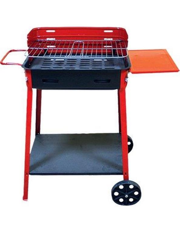 Barbecue Carbonella Con Ruote Rettangolare 83x45,5x87 cm - Business Dccasa