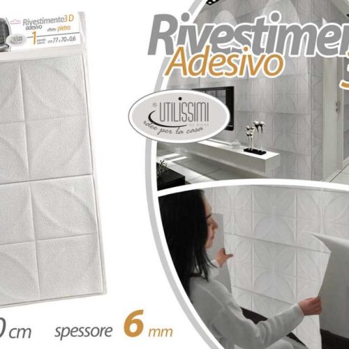 Piastrelle Rivestimento Muro Adesive 3D 70 x 70 cm 6 mm Gicos - immagine 1